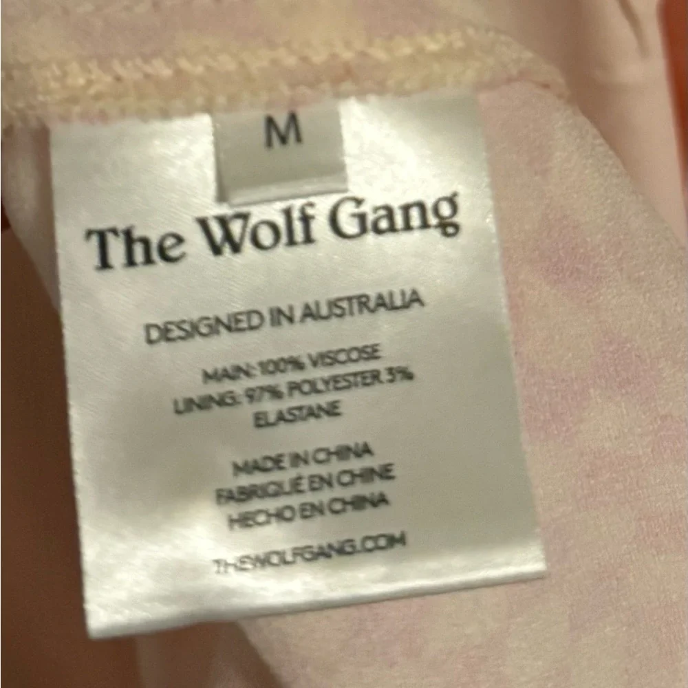 The Wolf Gang Keyhole Mini Dress Pink Cutout Long Sleeve NWT M Event Easter - Picture 4 of 8